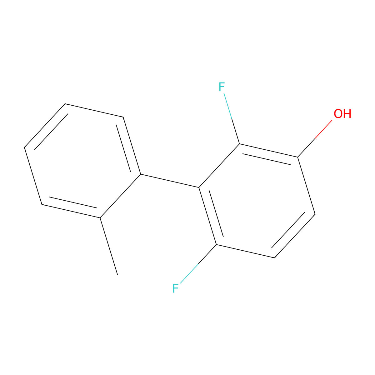 2,6-Difluoro-2'-methyl-[1,1'-biphenyl]-3-ol molecular structure, CAS 2921683-83-0
