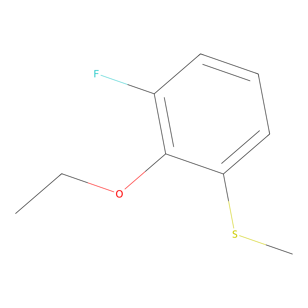 (2-Ethoxy-3-fluorophenyl)(methyl)sulfane molecular structure, CAS 2921683-99-8