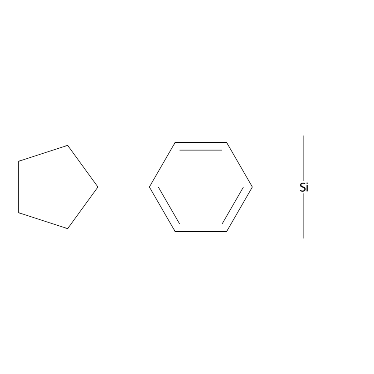 (4-Cyclopentylphenyl)trimethylsilane molecular structure, CAS 2921686-85-1