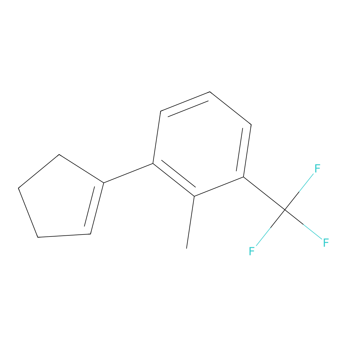 1-(Cyclopent-1-en-1-yl)-2-methyl-3-(trifluoromethyl)benzene molecular structure, CAS 2921687-42-3