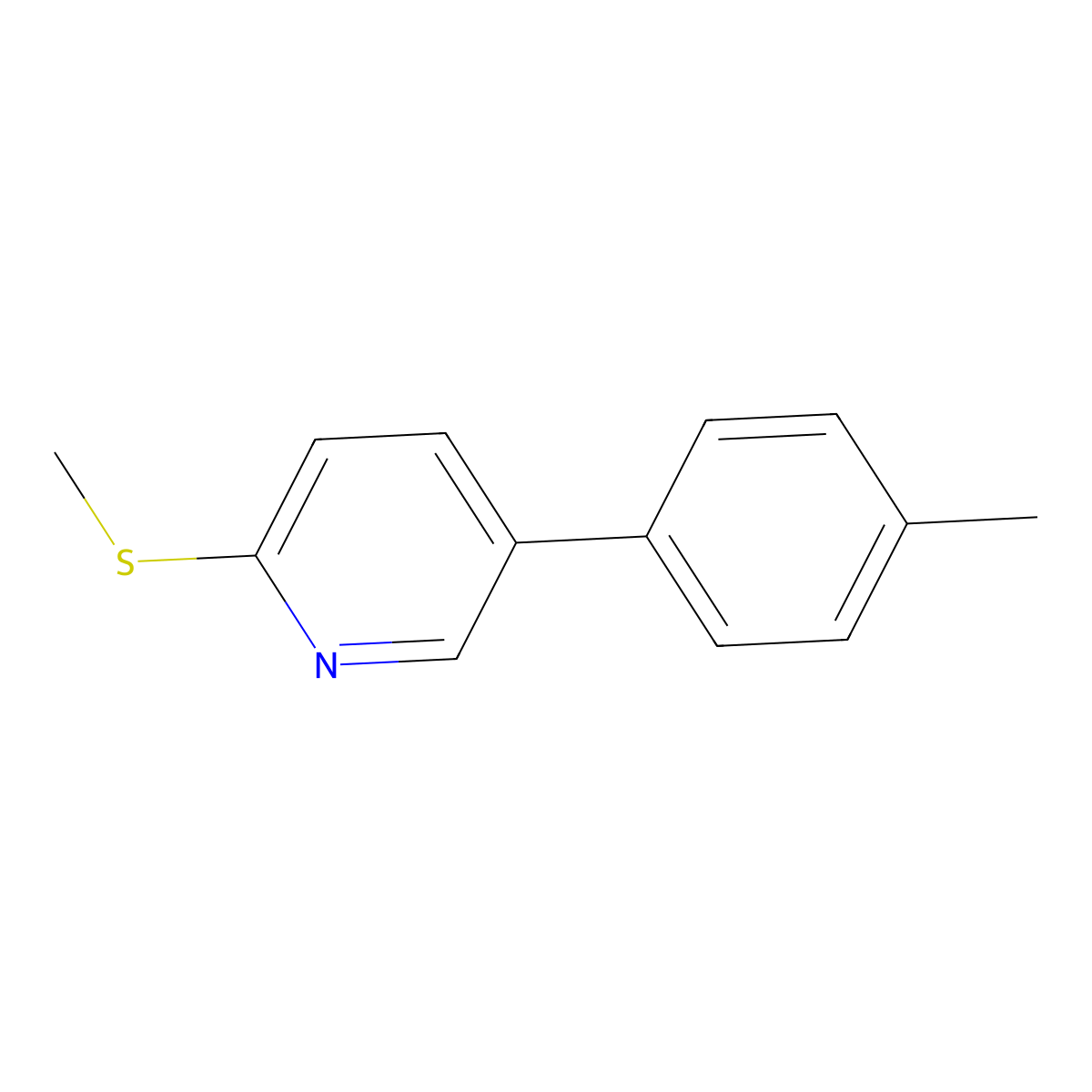 2-(Methylthio)-5-(p-tolyl)pyridine molecular structure, CAS 2921687-67-2