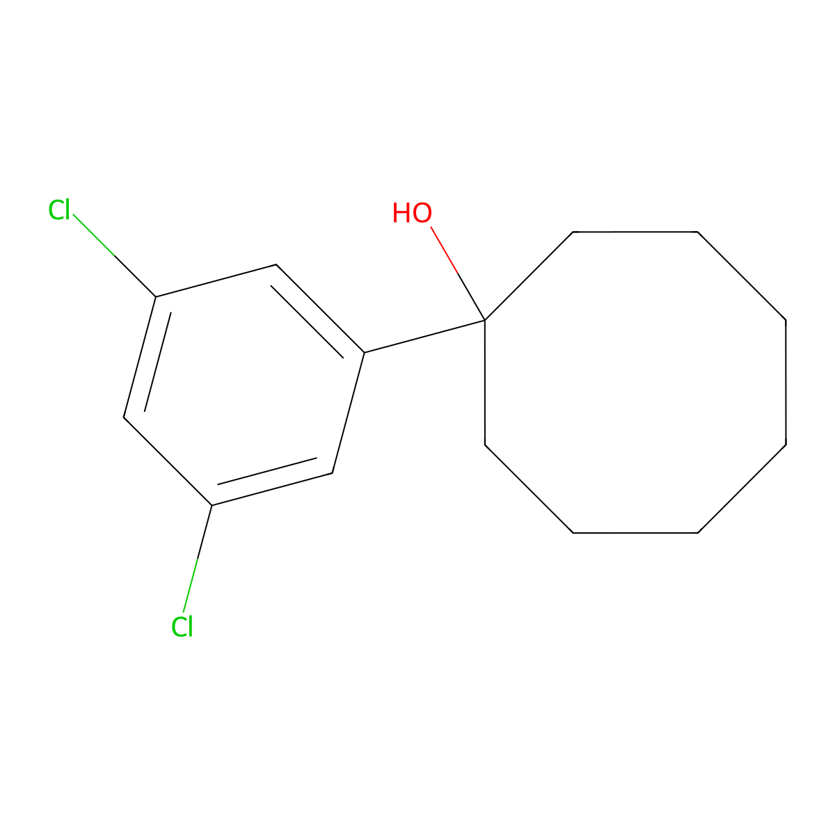 1-(3,5-Dichlorophenyl)cyclooctanol molecular structure, CAS 2921687-80-9