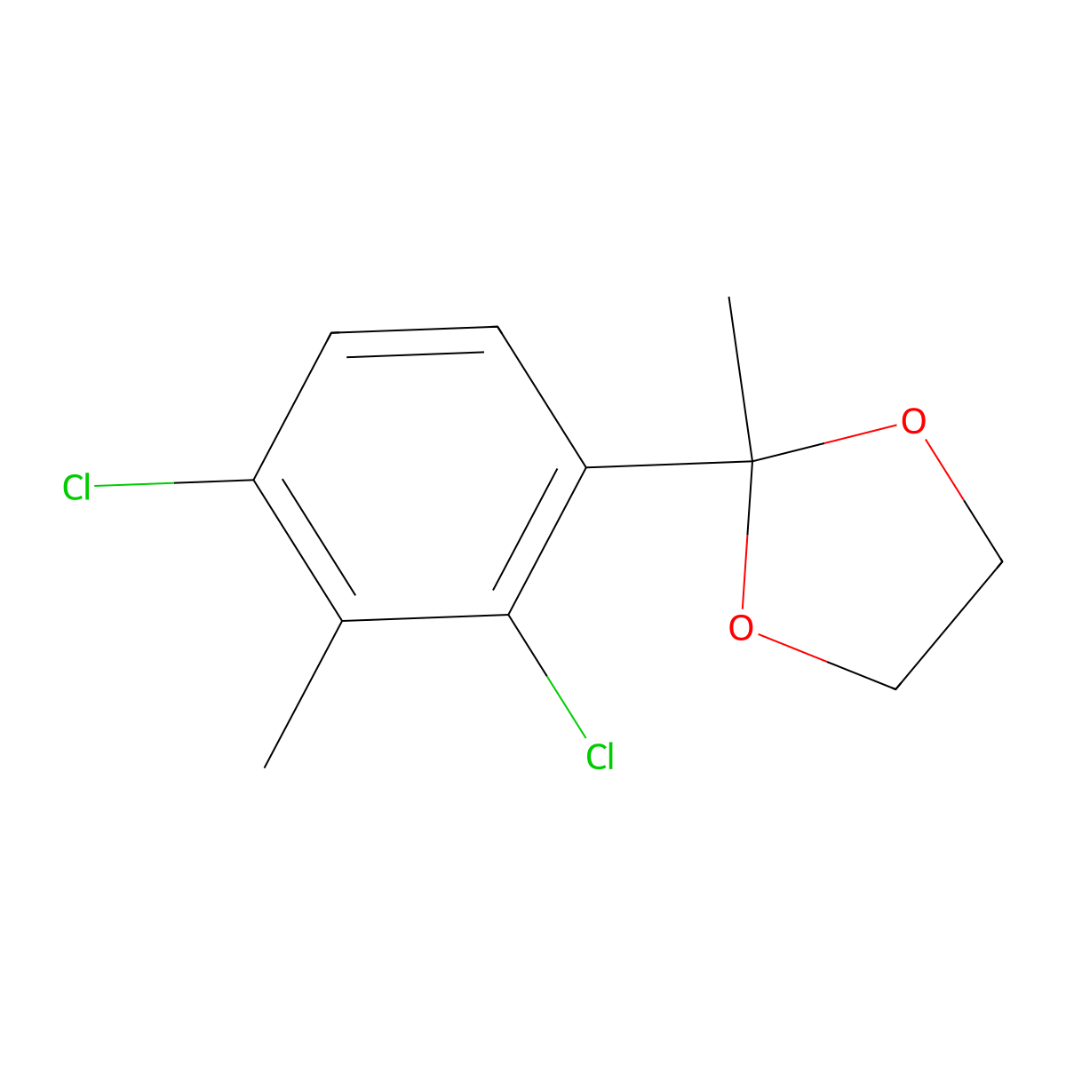 2-(2,4-Dichloro-3-methylphenyl)-2-methyl-1,3-dioxolane molecular structure, CAS 2921687-92-3