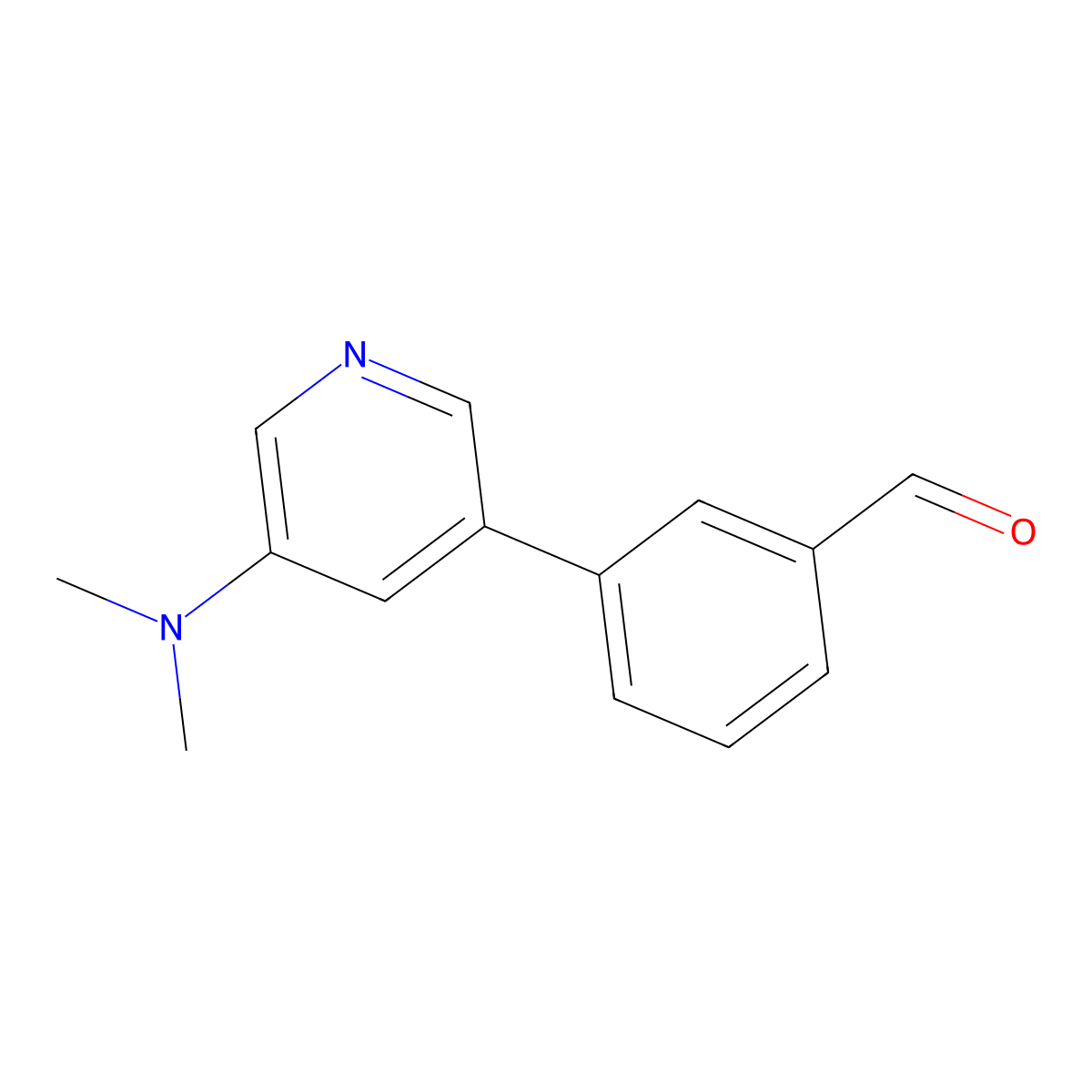 3-(5-(Dimethylamino)pyridin-3-yl)benzaldehyde molecular structure, CAS 2921692-58-0