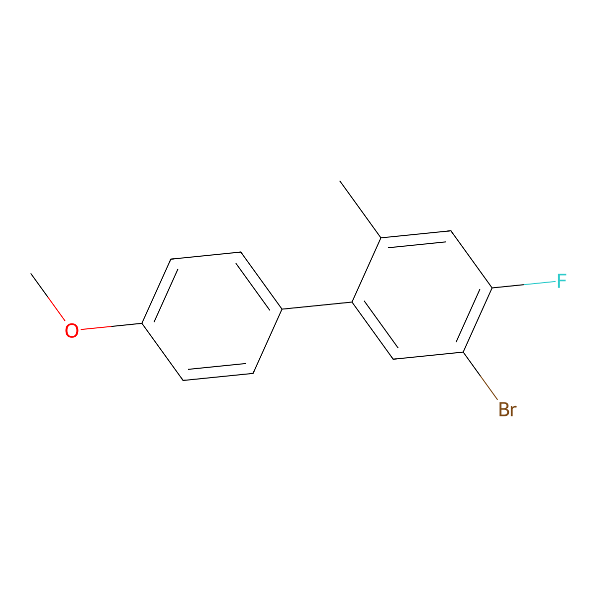 5-Bromo-4-fluoro-4'-methoxy-2-methyl-1,1'-biphenyl molecular structure, CAS 2921694-58-6