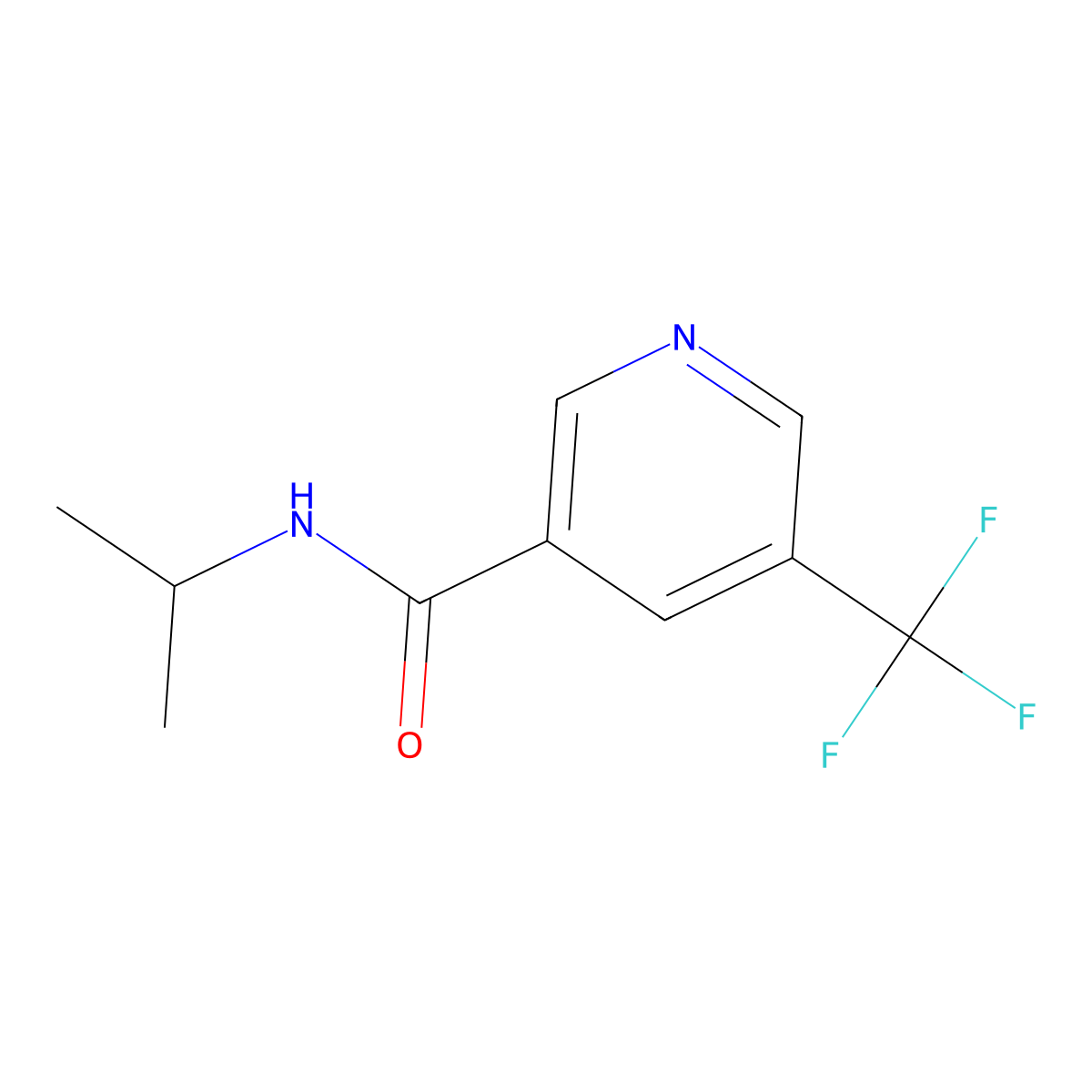 N-isopropyl-5-(trifluoromethyl)nicotinamide molecular structure, CAS 2921694-59-7