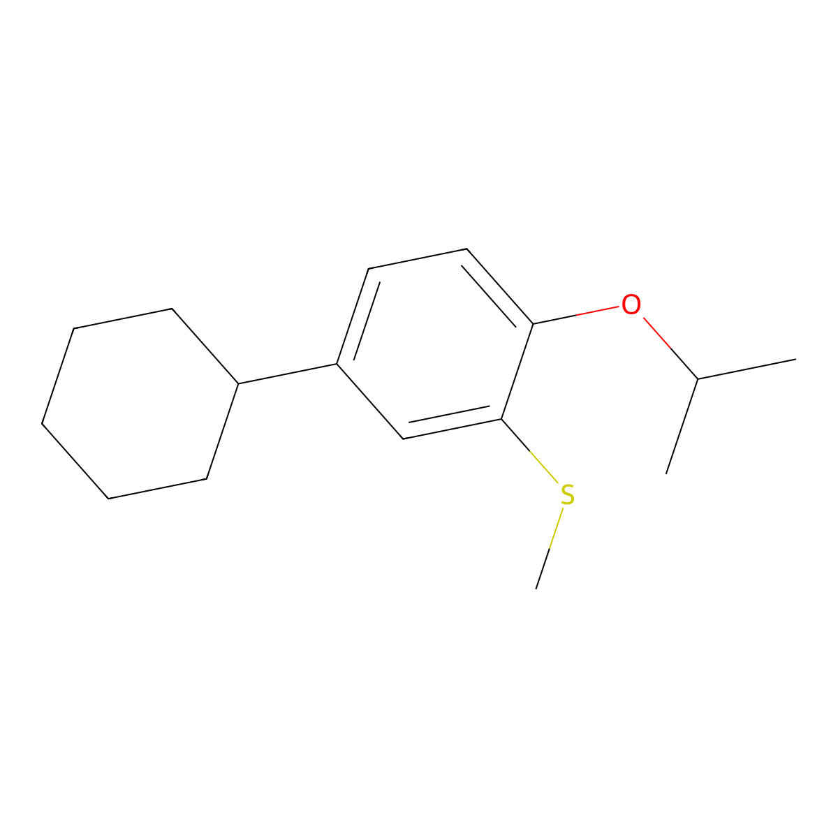 (5-Cyclohexyl-2-isopropoxyphenyl)(methyl)sulfane molecular structure, CAS 2921694-80-4