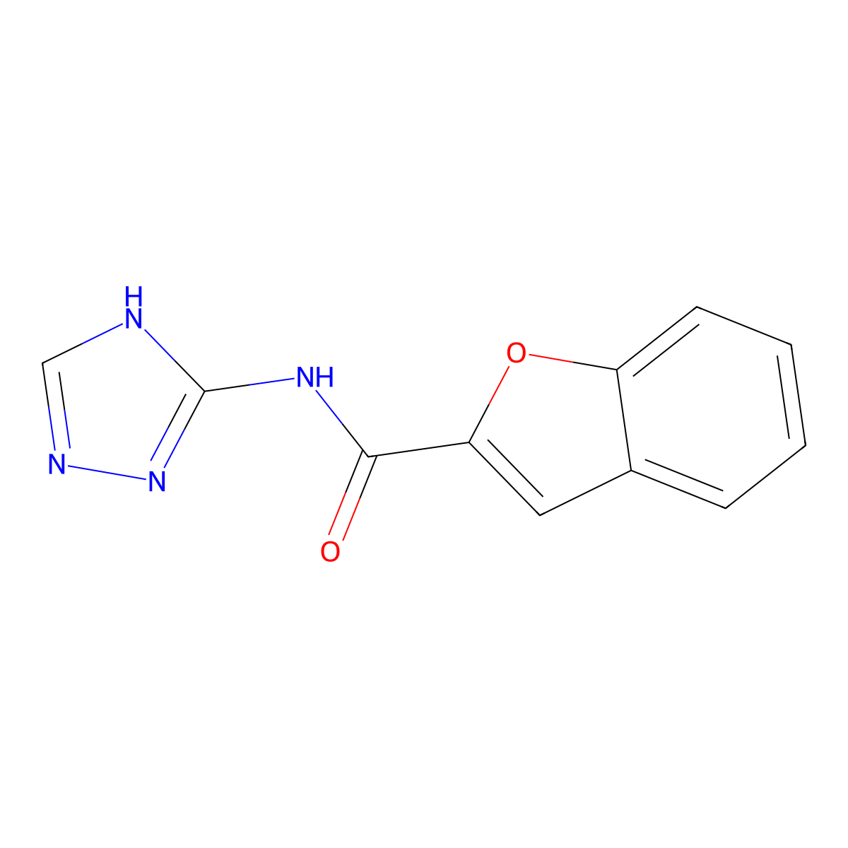 N-(4H-1,2,4-triazol-3-yl)-1-benzofuran-2-carboxamide molecular structure, CAS 292170-17-3
