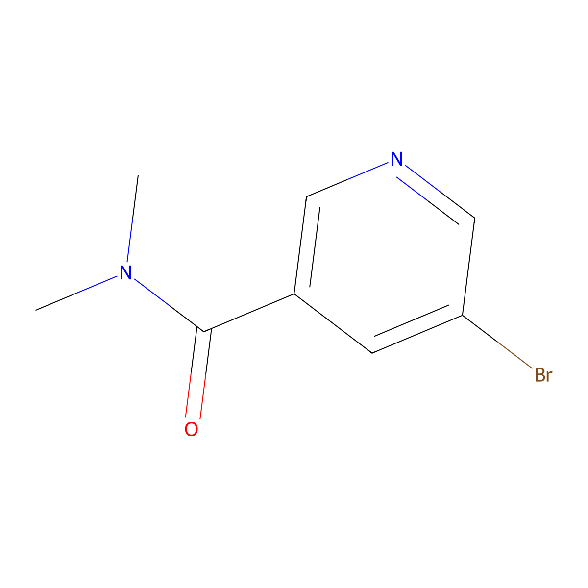 5-Bromo-N,N-dimethylpyridine-3-carboxamide molecular structure, CAS 292170-96-8