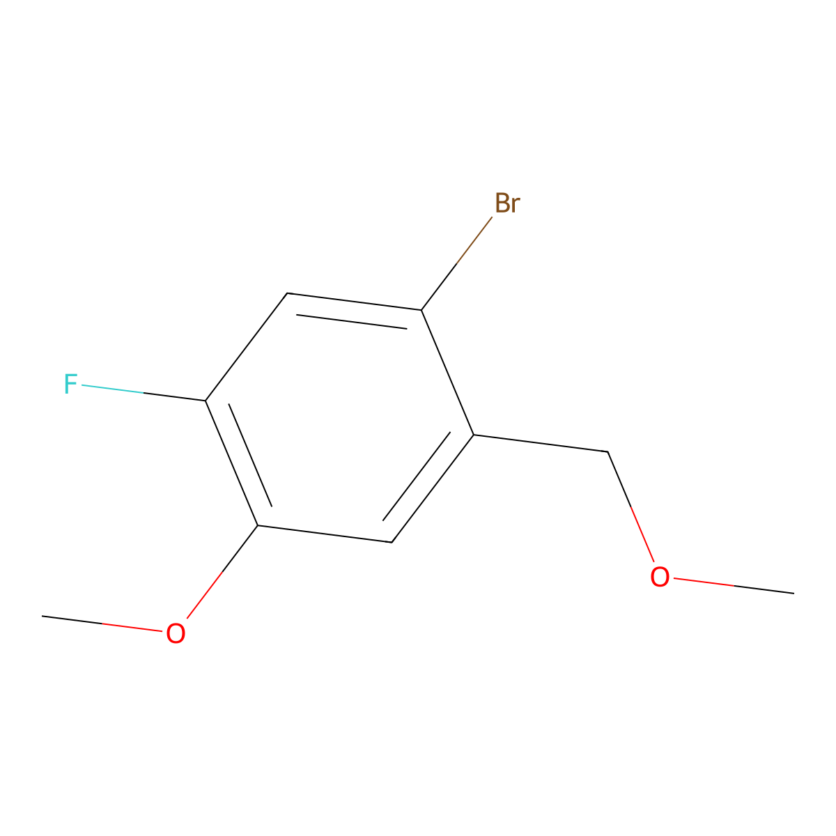 1-Bromo-5-fluoro-4-methoxy-2-(methoxymethyl)benZene molecular structure, CAS 2921705-28-2