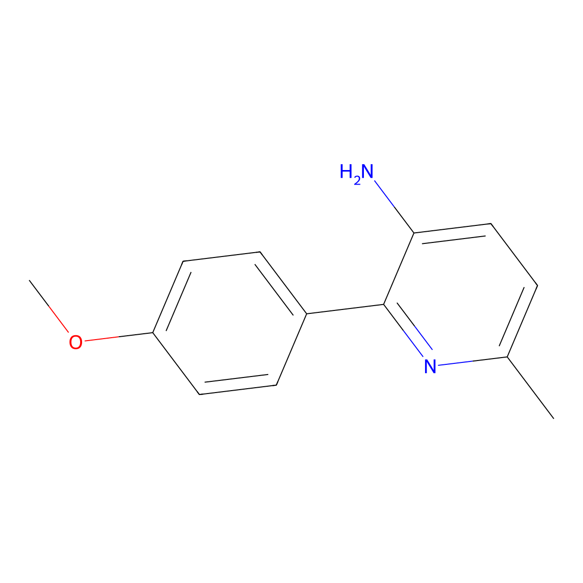 2-(4-Methoxyphenyl)-6-methylpyridin-3-amine molecular structure, CAS 2921708-23-6