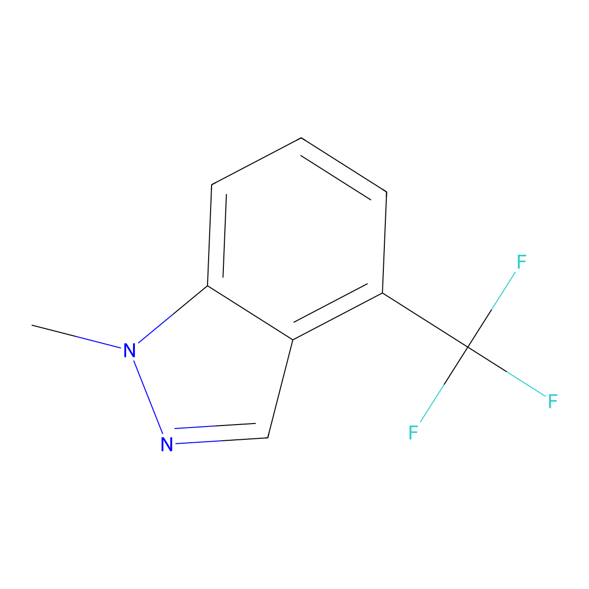 1-methyl-4-(trifluoromethyl)-1H-indazole molecular structure, CAS 2921709-73-9