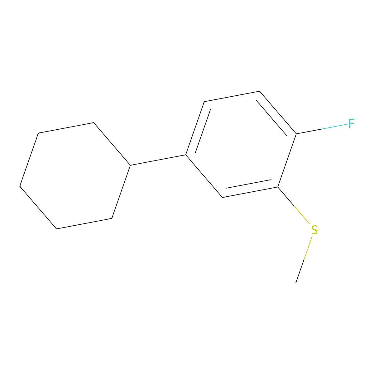 (5-Cyclohexyl-2-fluorophenyl)(methyl)sulfane molecular structure, CAS 2921709-92-2