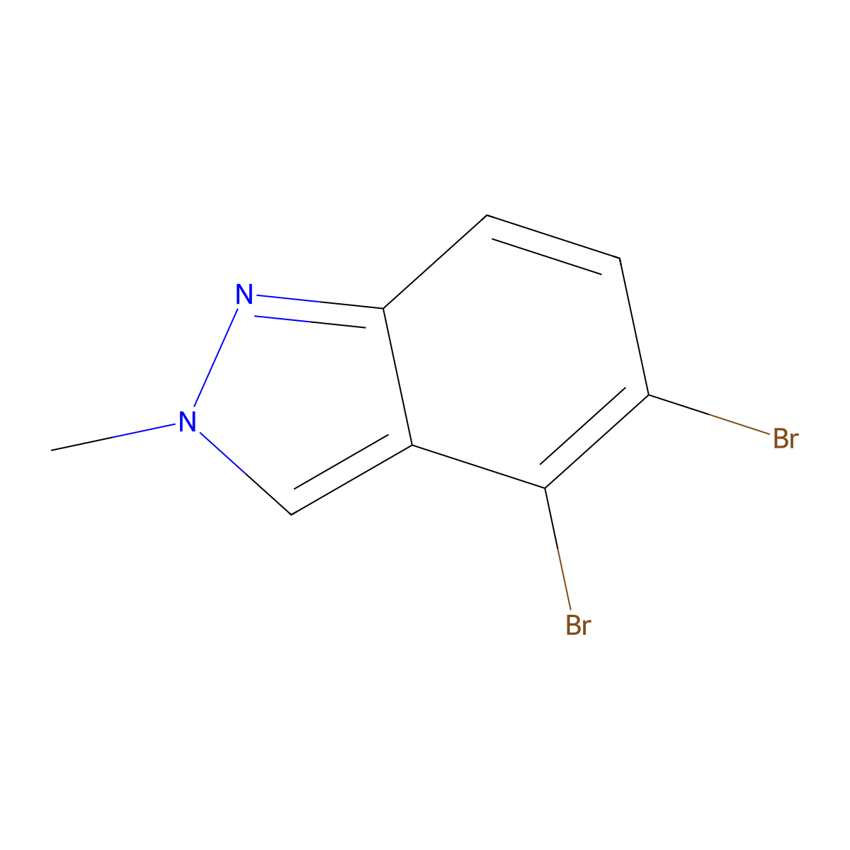 4,5-dibromo-2-methyl-2H-indazole molecular structure, CAS 2921710-51-0