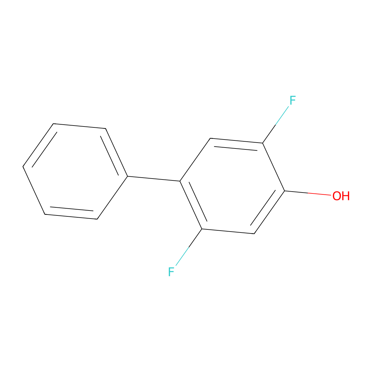 2,5-Difluoro-[1,1'-biphenyl]-4-ol molecular structure, CAS 2921710-56-5