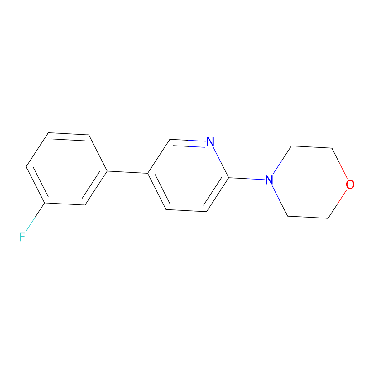 4-(5-(3-Fluorophenyl)pyridin-2-yl)morpholine molecular structure, CAS 2921711-03-5