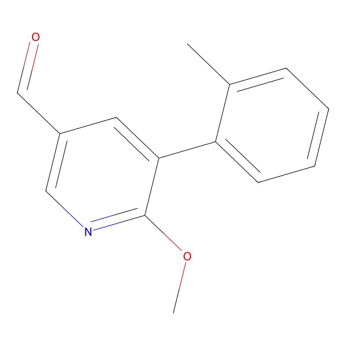 6-Methoxy-5-(o-tolyl)nicotinaldehyde molecular structure, CAS 2921711-05-7