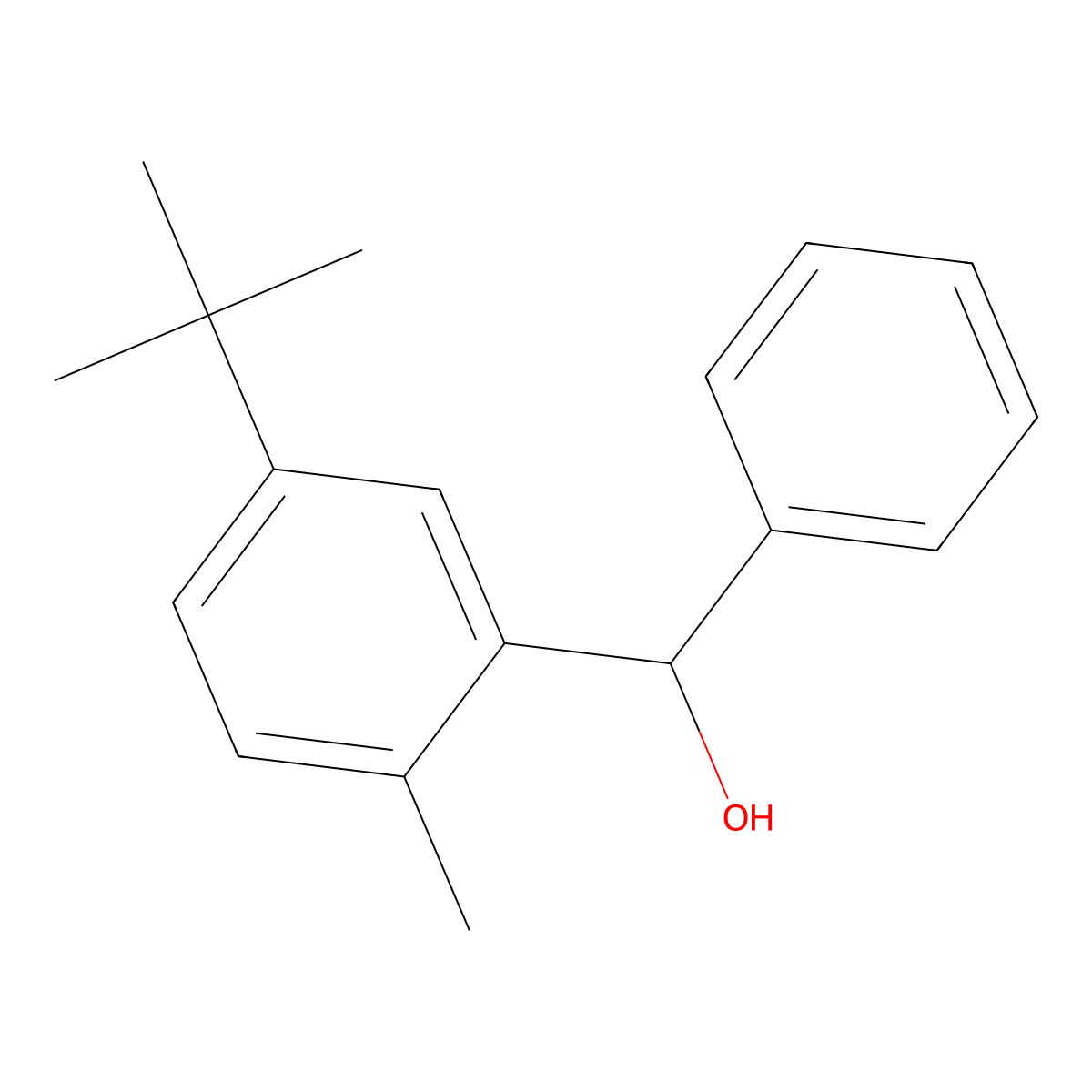 (5-(Tert-butyl)-2-methylphenyl)(phenyl)methanol molecular structure, CAS 2921711-08-0
