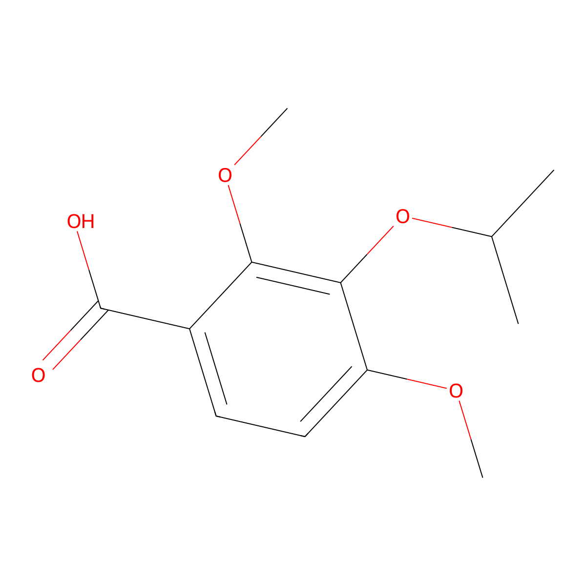 3-Isopropoxy-2,4-dimethoxybenzoic acid molecular structure, CAS 2921712-53-8
