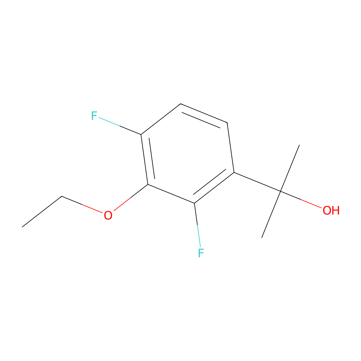 2-(3-Ethoxy-2,4-difluorophenyl)propan-2-ol molecular structure, CAS 2921713-59-7