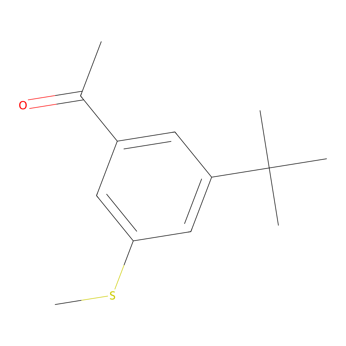 1-(3-(Tert-butyl)-5-(methylthio)phenyl)ethanone molecular structure, CAS 2921714-57-8