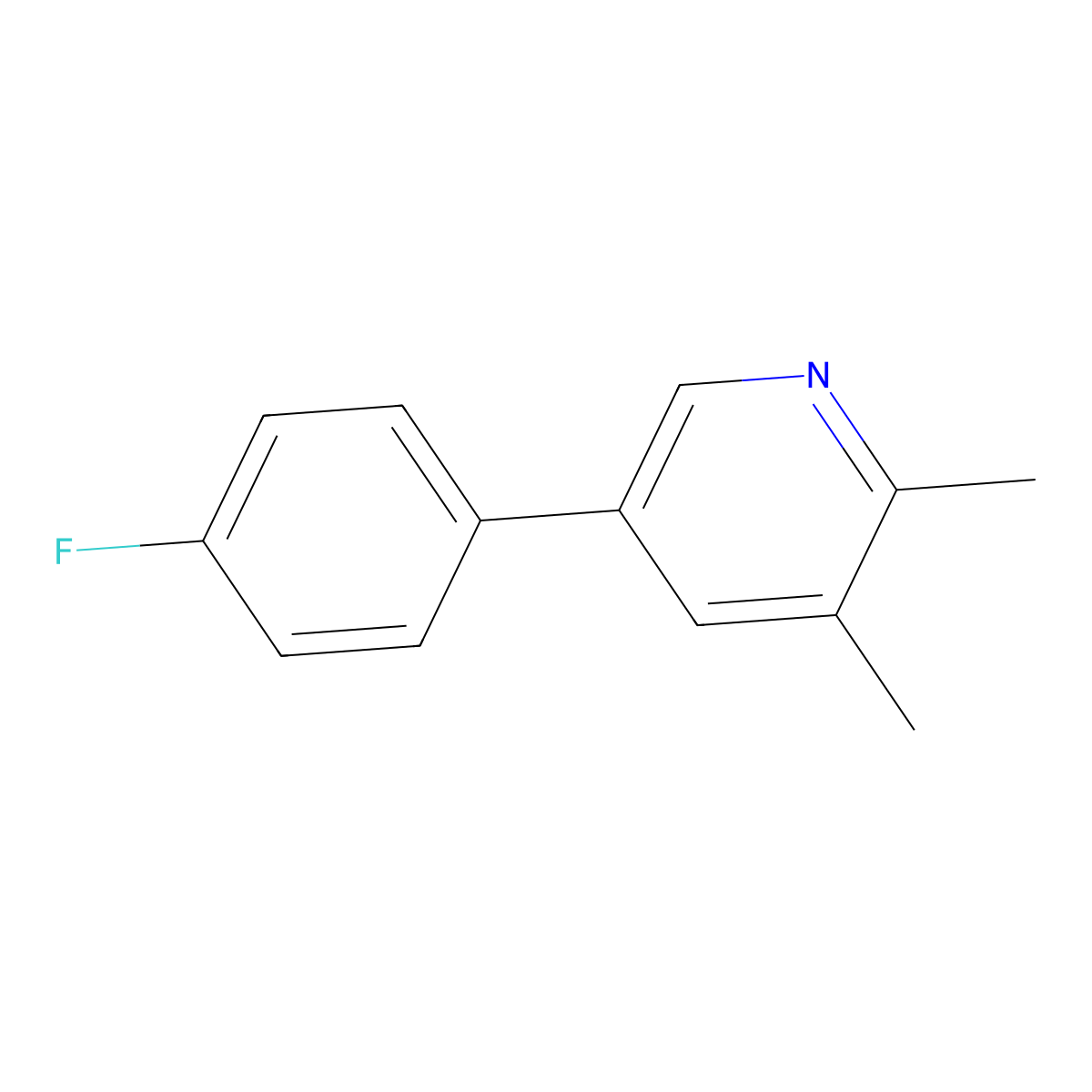 5-(4-Fluorophenyl)-2,3-dimethylpyridine molecular structure, CAS 2921715-91-3
