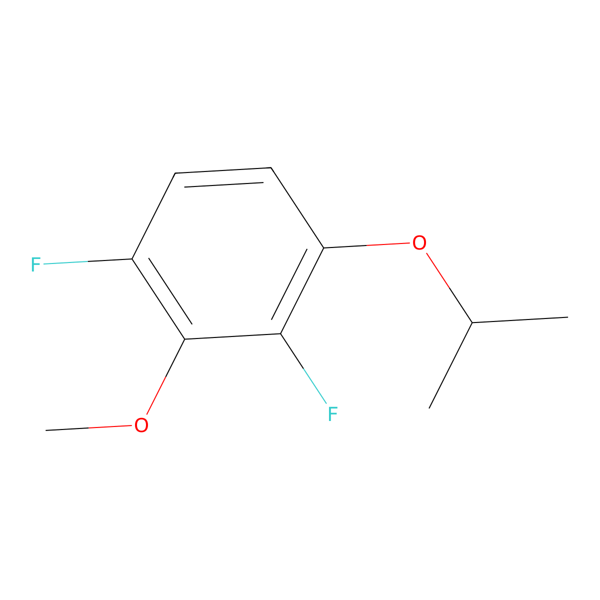 1,3-Difluoro-4-isopropoxy-2-methoxybenzene molecular structure, CAS 2921716-08-5
