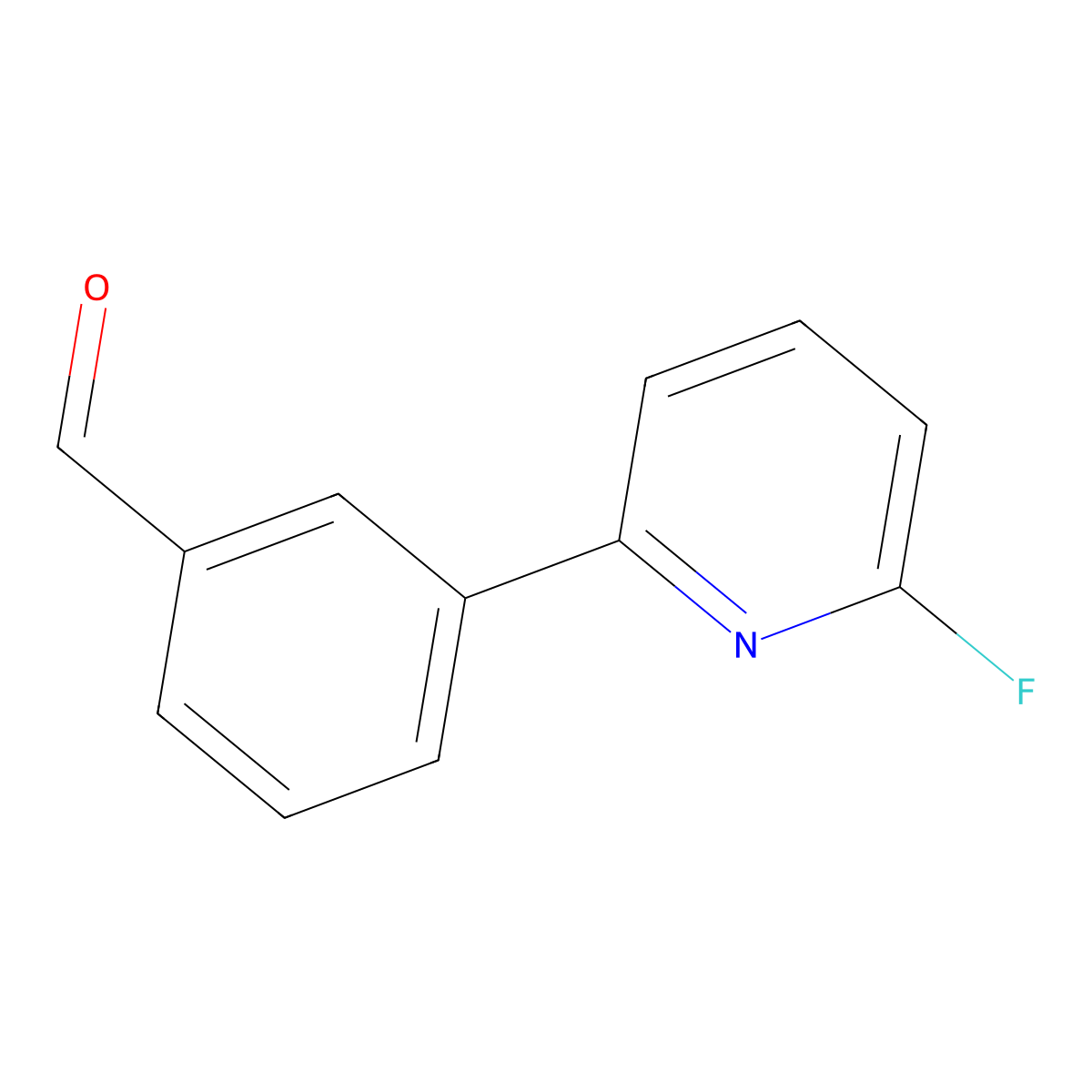 3-(6-Fluoropyridin-2-yl)benZaldehyde molecular structure, CAS 2921719-28-8