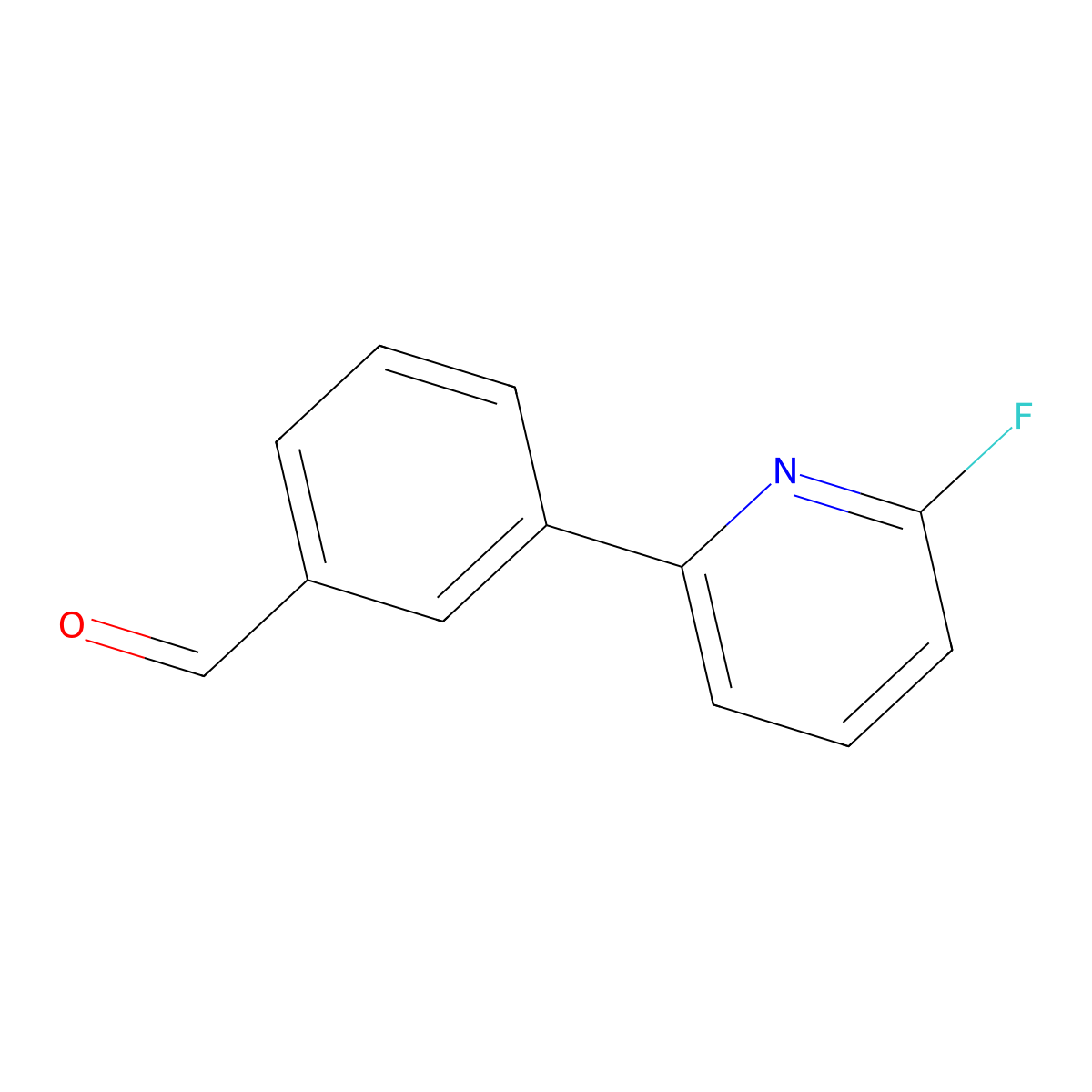 3-(6-Fluoropyridin-2-yl)benZaldehyde molecular structure, CAS 2921719-28-8