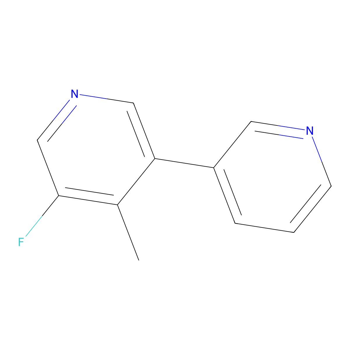 5-Fluoro-4-methyl-3,3'-bipyridine molecular structure, CAS 2921719-34-6