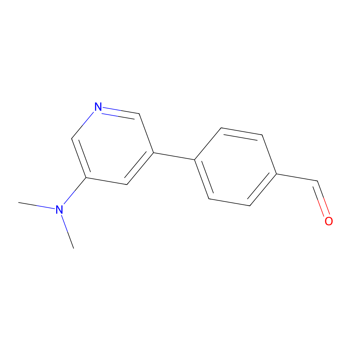 4-(5-(Dimethylamino)pyridin-3-yl)benzaldehyde molecular structure, CAS 2921719-82-4