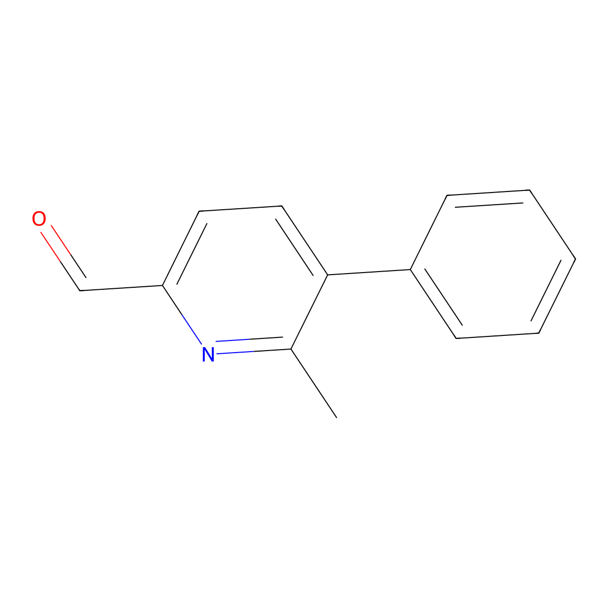 6-Methyl-5-phenylpicolinaldehyde molecular structure, CAS 2921724-20-9