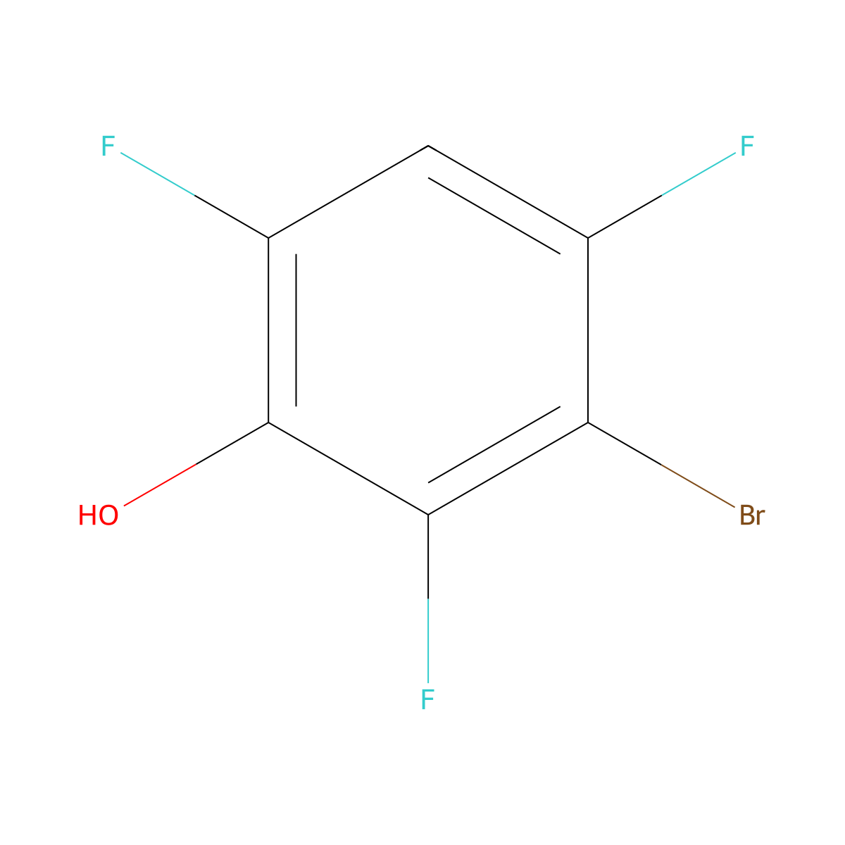 3-Bromo-2,4,6-trifluorophenol molecular structure, CAS 2921724-41-4