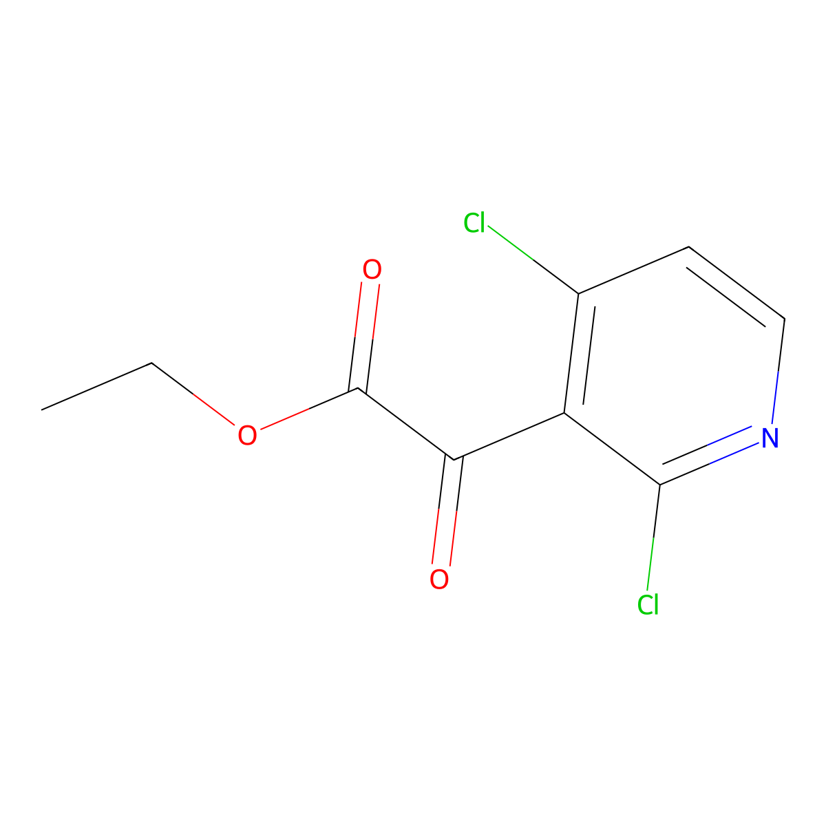 Ethyl 2-(2,4-dichloropyridin-3-yl)-2-oxoacetate molecular structure, CAS 2921724-64-1