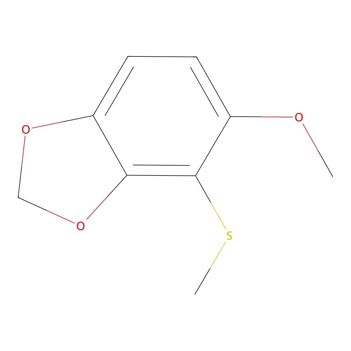 5-Methoxy-4-(methylthio)benzo[d][1,3]dioxole molecular structure, CAS 2921725-20-2