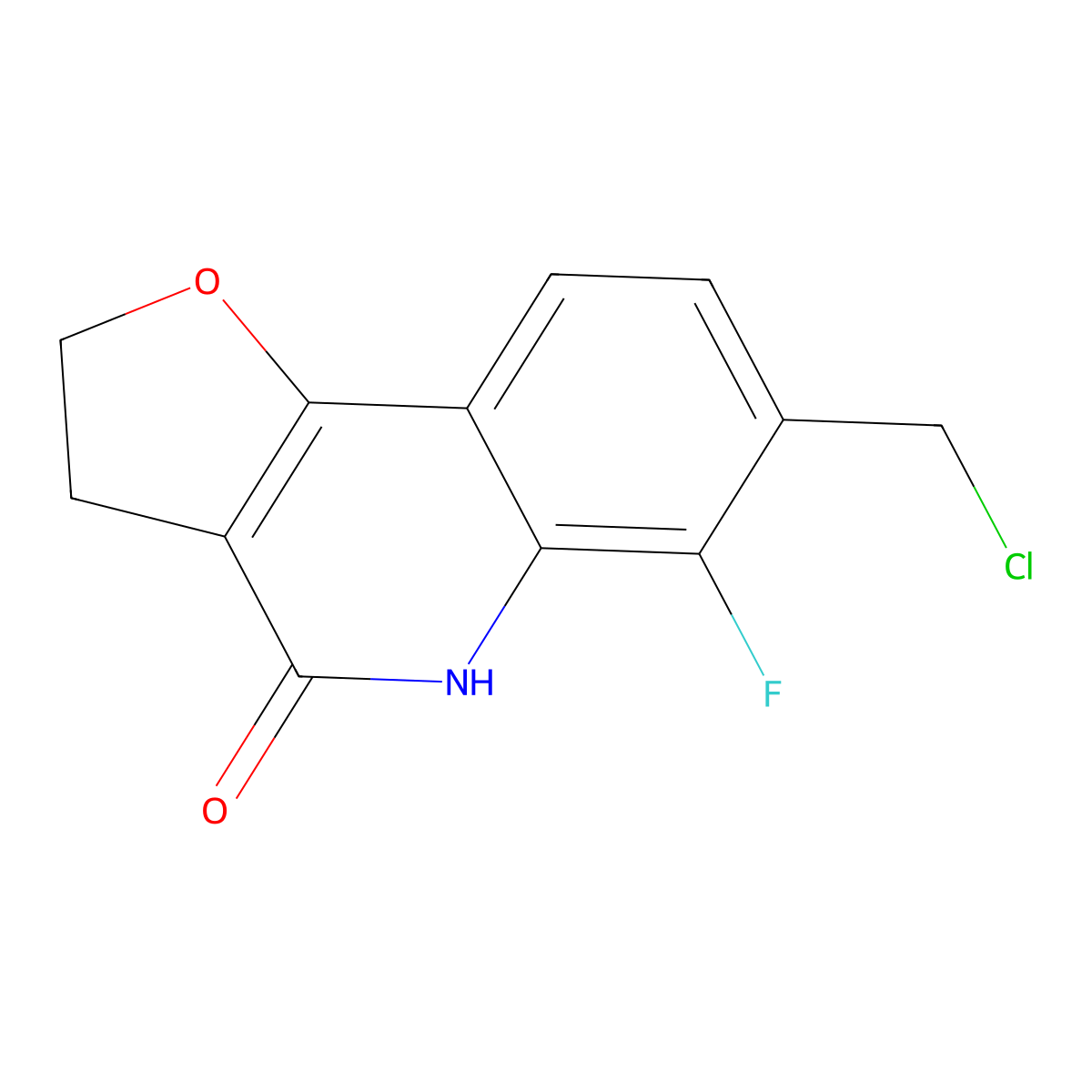 7-(Chloromethyl)-6-fluoro-3,5-dihydrofuro[3,2-C]quinolin-4(2H)-one molecular structure, CAS 2921728-55-2