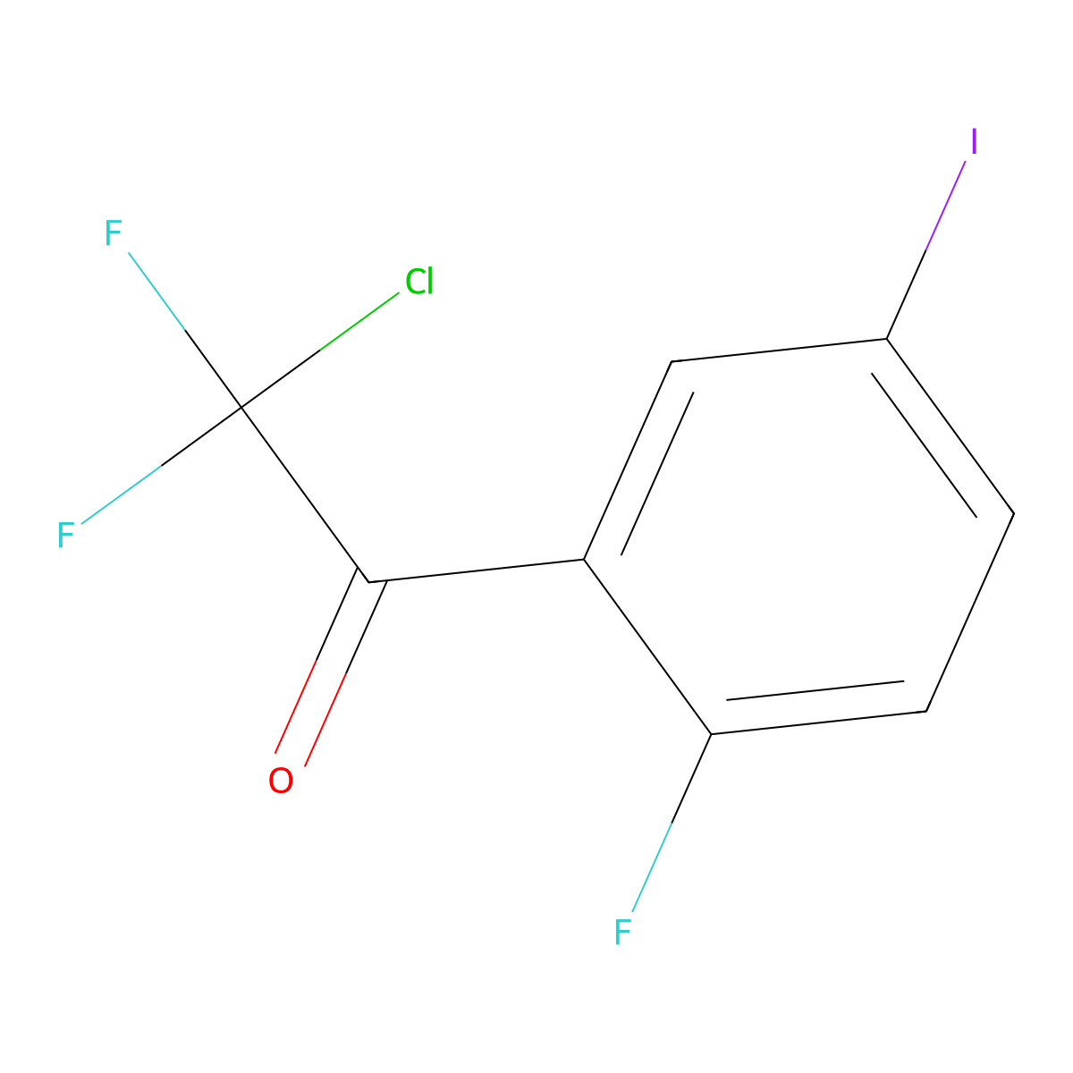 2-Chloro-2,2-difluoro-1-(2-fluoro-5-iodophenyl)ethanone molecular structure, CAS 2921729-20-4
