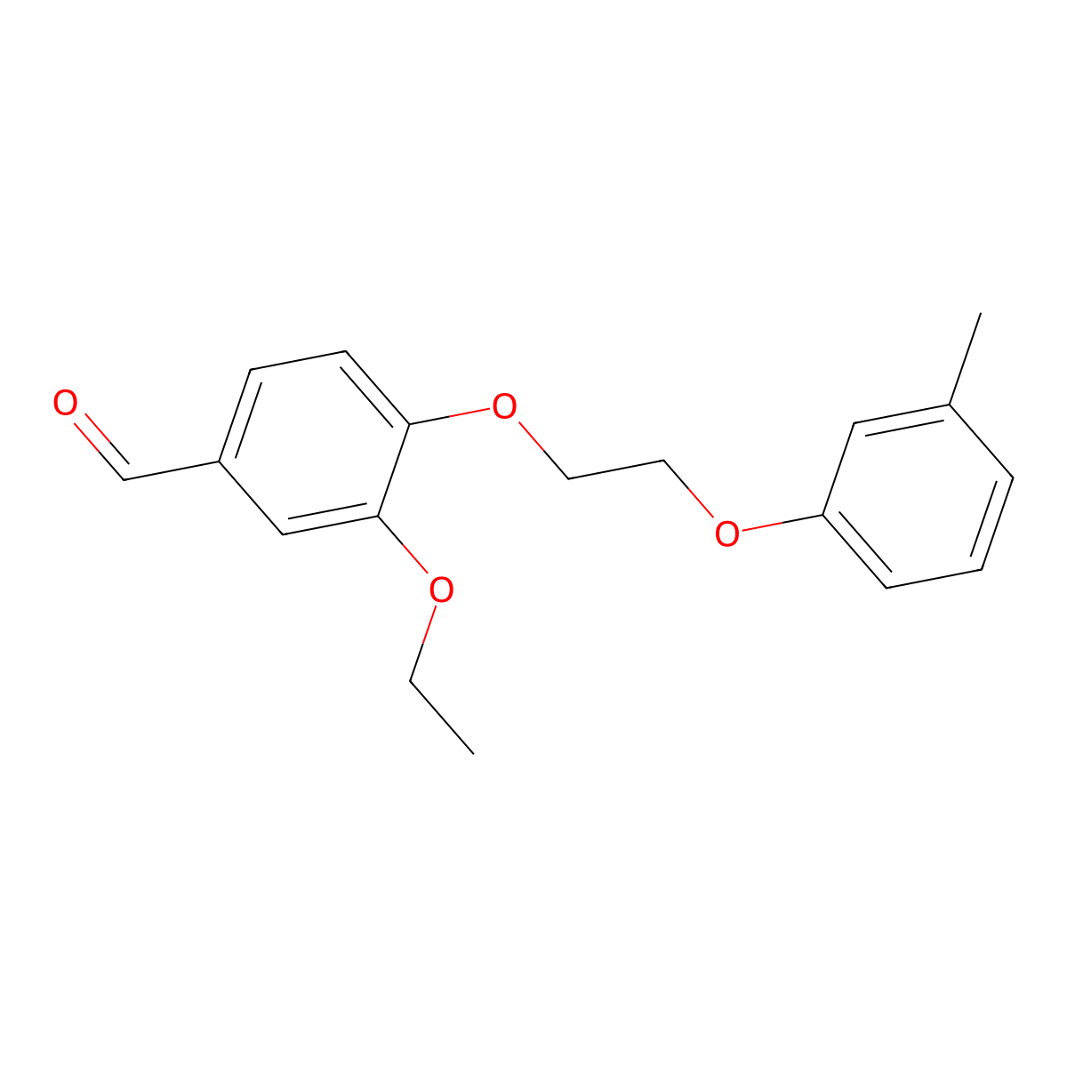 3-Ethoxy-4-[2-(3-methylphenoxy)ethoxy]benzaldehyde molecular structure, CAS 292173-04-7
