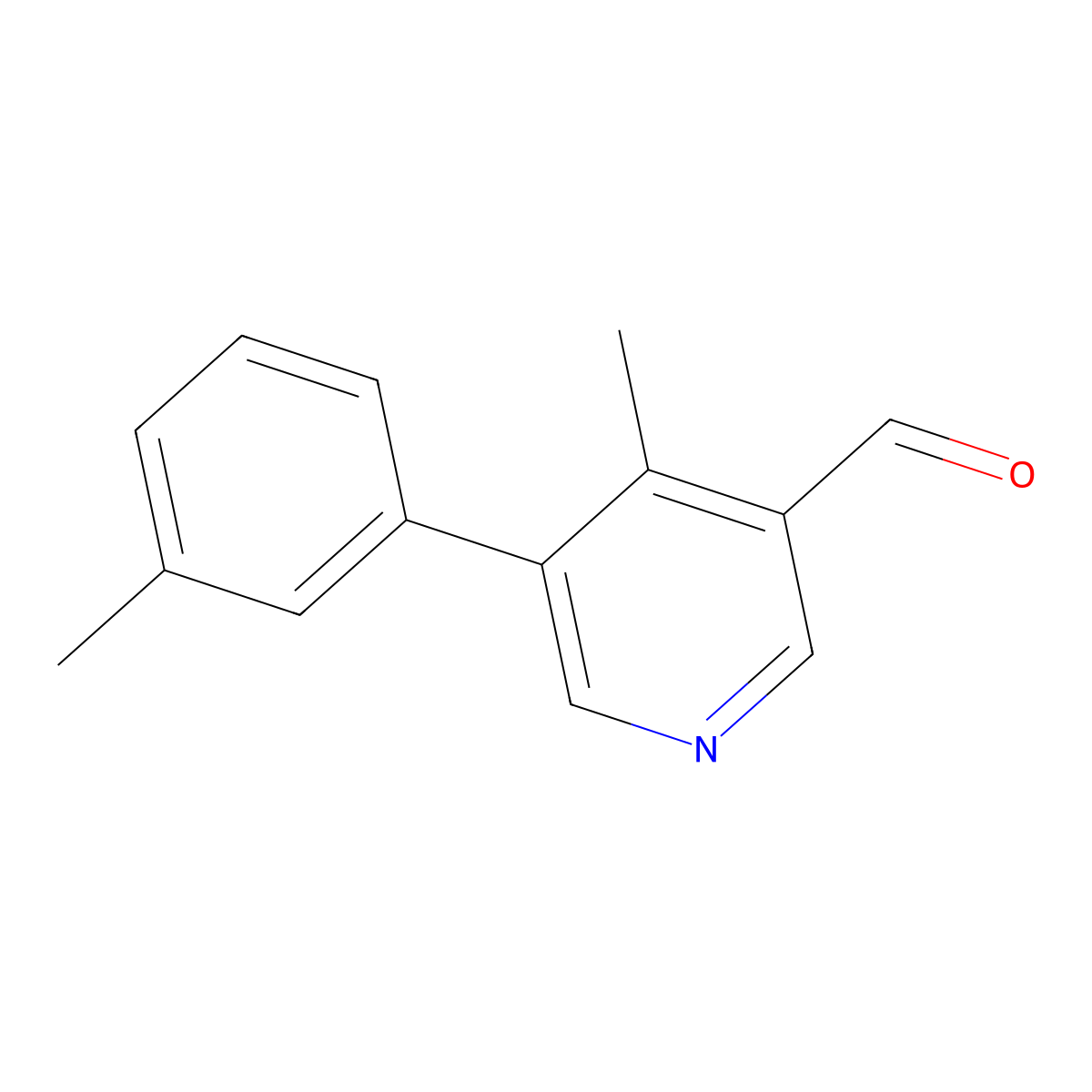 4-Methyl-5-(m-tolyl)nicotinaldehyde molecular structure, CAS 2921730-31-4