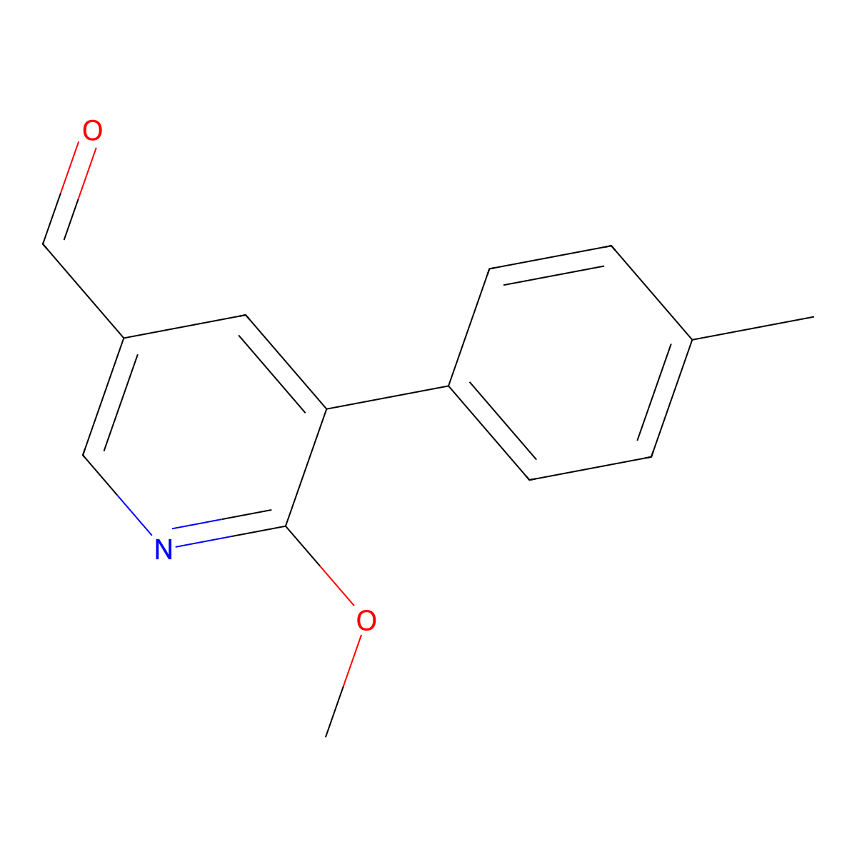 6-Methoxy-5-(p-tolyl)nicotinaldehyde molecular structure, CAS 2921730-52-9