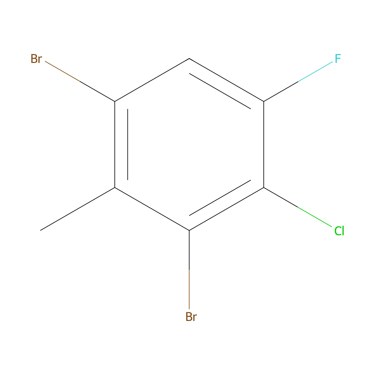 1,3-Dibromo-4-chloro-5-fluoro-2-methylbenzene molecular structure, CAS 2921733-44-8
