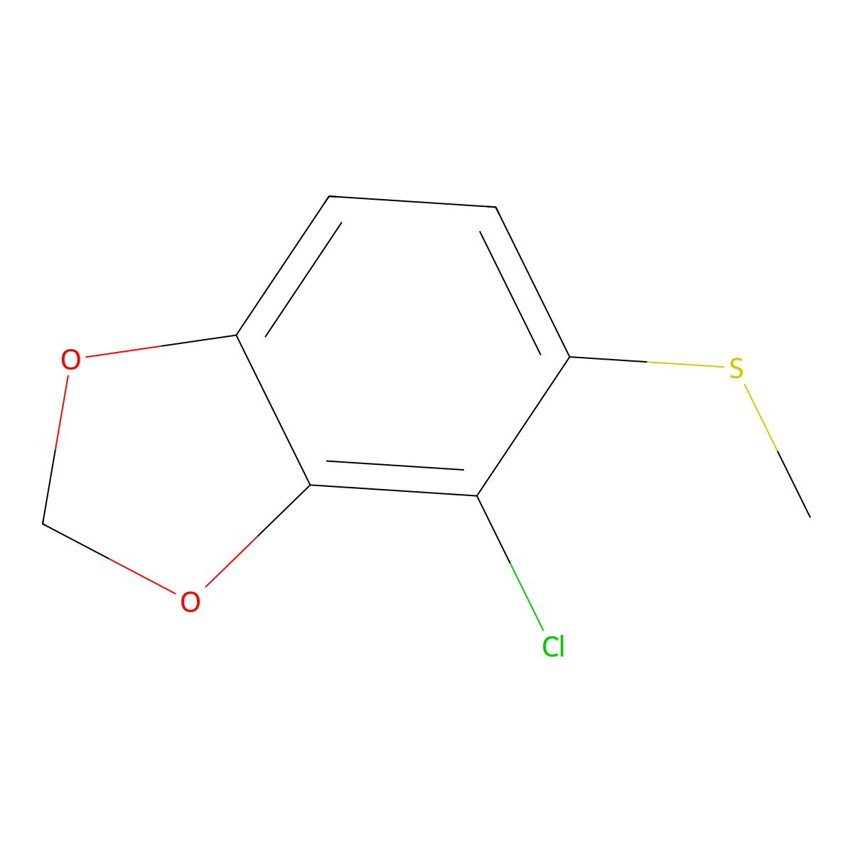 4-Chloro-5-(methylthio)benZo[d][1,3]dioxole molecular structure, CAS 2921734-13-4