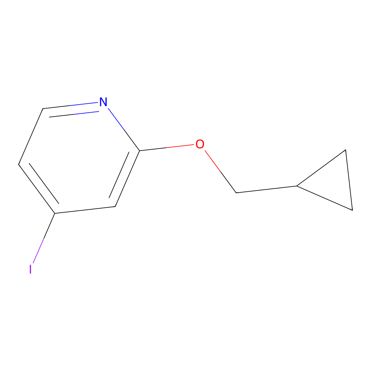 2-(Cyclopropylmethoxy)-4-iodopyridine molecular structure, CAS 2921734-85-0