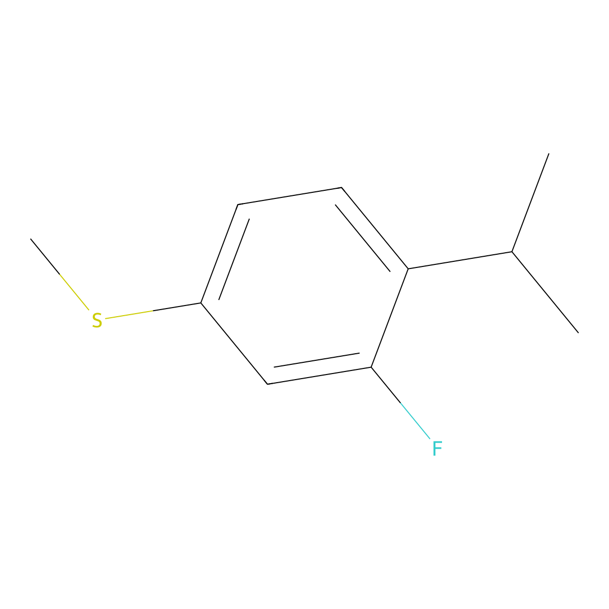 (3-Fluoro-4-isopropylphenyl)(methyl)sulfane molecular structure, CAS 2921735-09-1