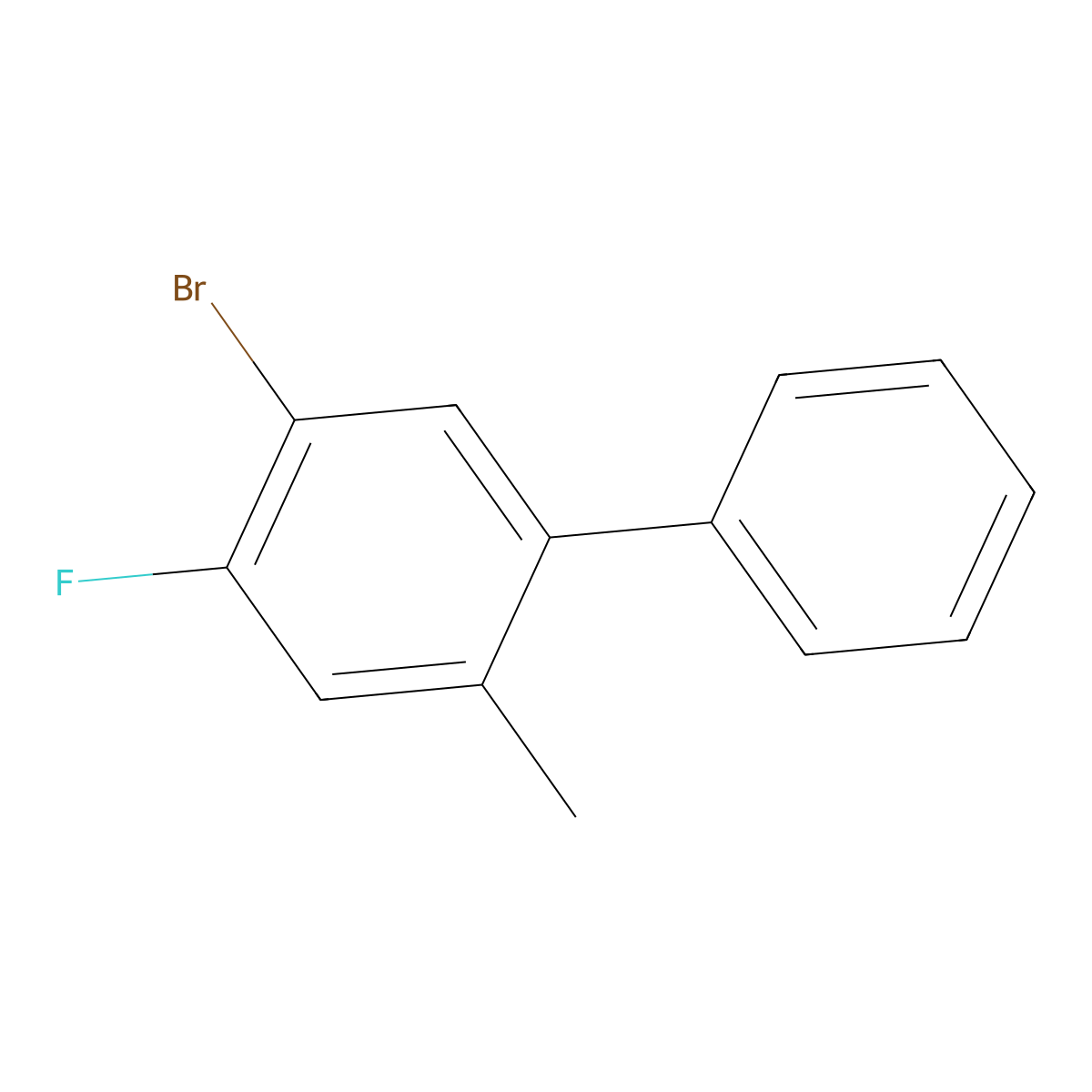 5-Bromo-4-fluoro-2-methyl-1,1'-biphenyl molecular structure, CAS 2921738-25-0