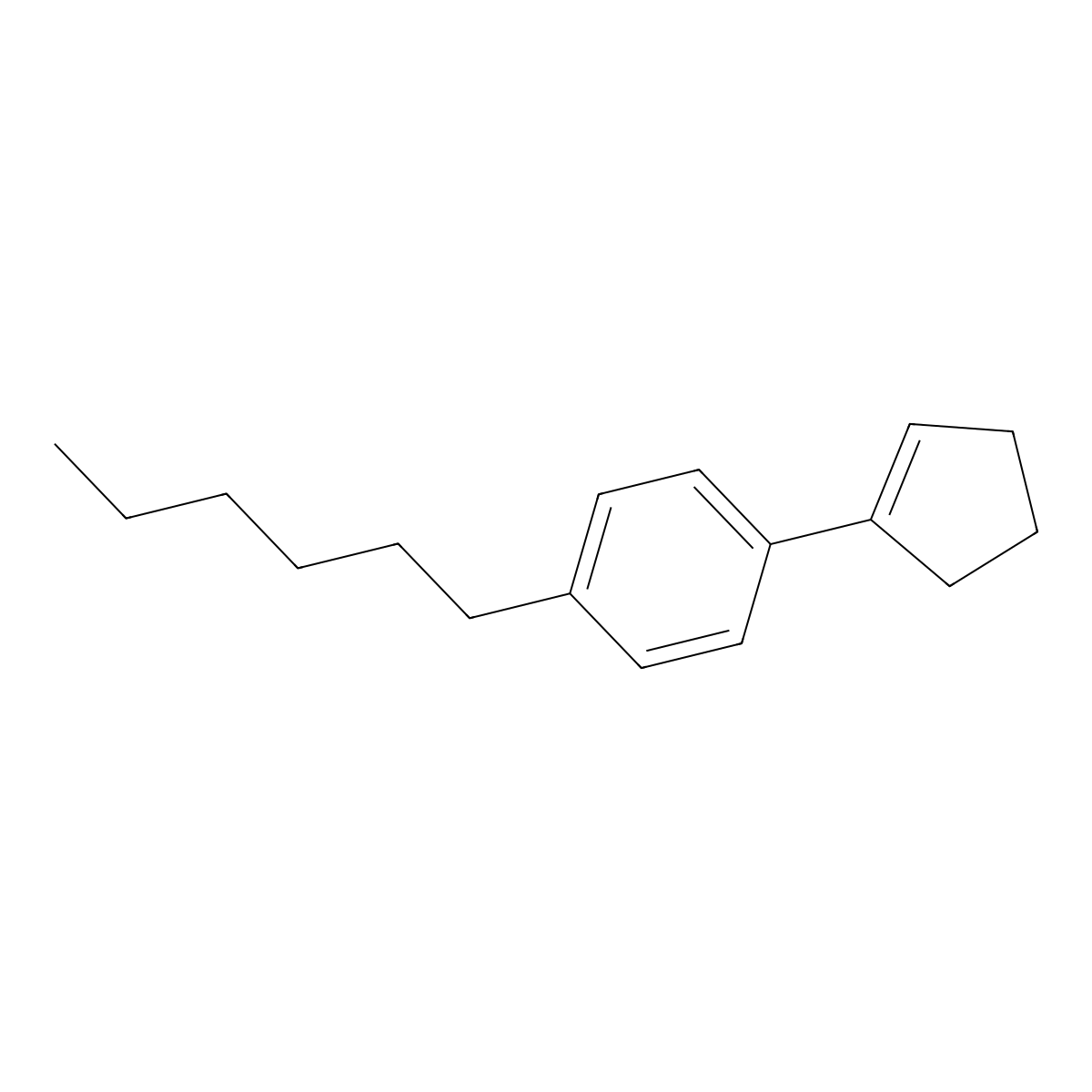 1-(Cyclopent-1-en-1-yl)-4-hexylbenzene molecular structure, CAS 2921738-78-3