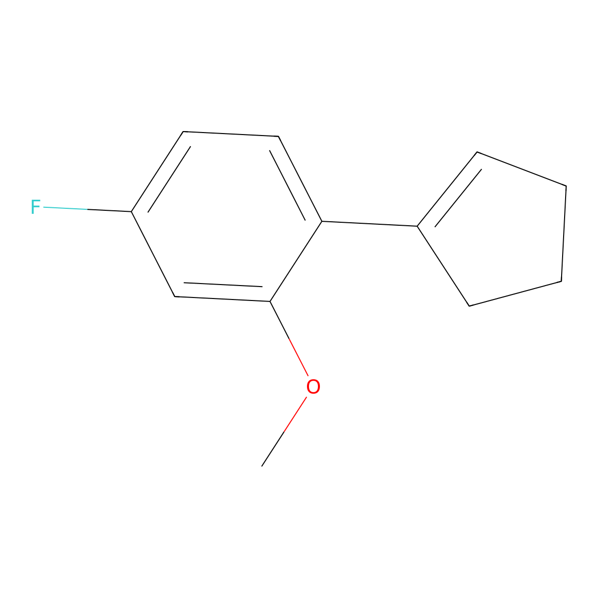 1-(Cyclopent-1-en-1-yl)-4-fluoro-2-methoxybenzene molecular structure, CAS 2921738-83-0
