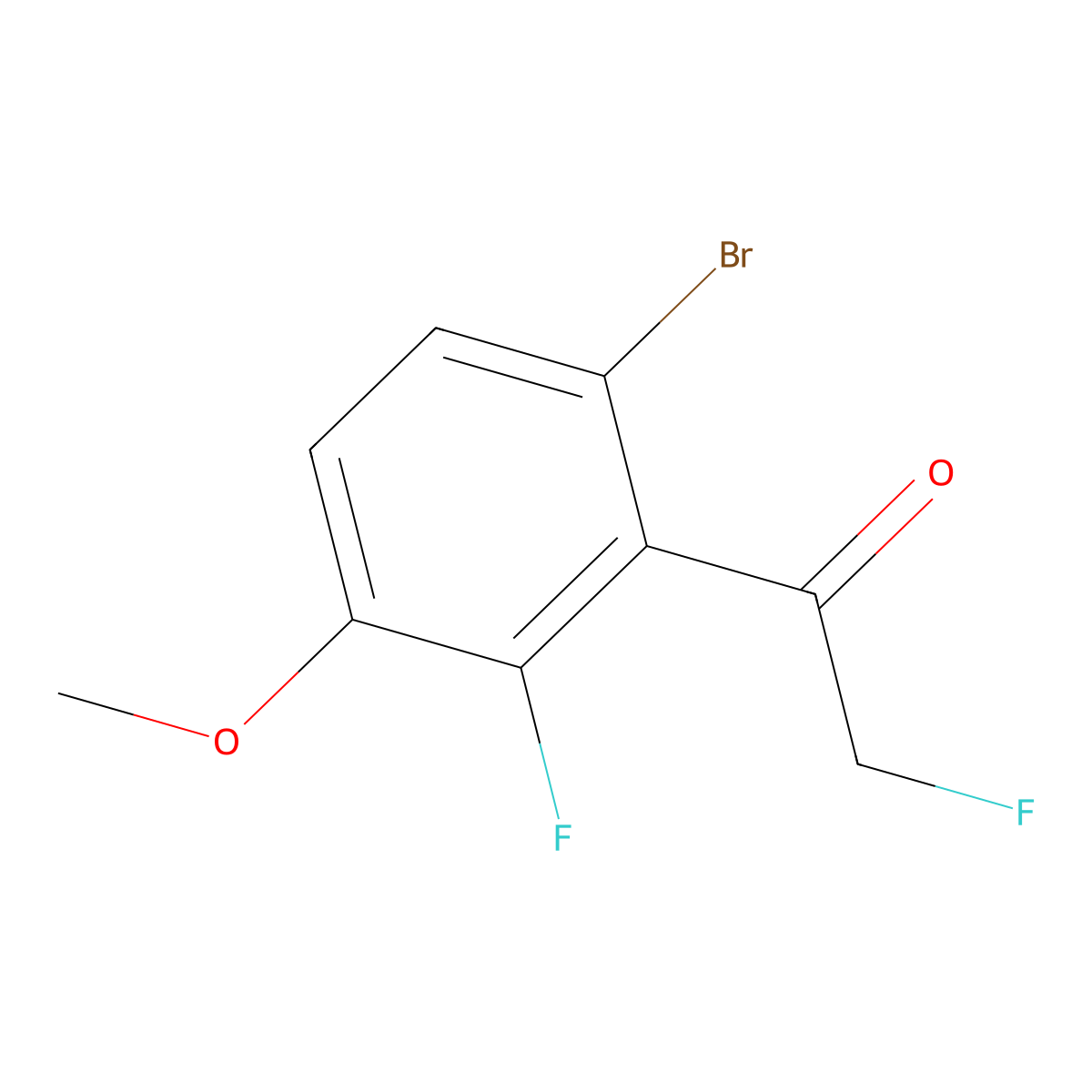 1-(6-Bromo-2-fluoro-3-methoxyphenyl)-2-fluoroethanone molecular structure, CAS 2921738-89-6