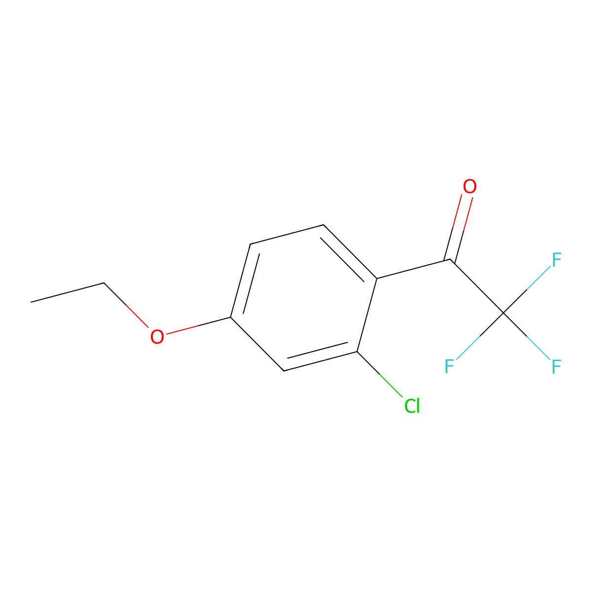 1-(2-Chloro-4-ethoxyphenyl)-2,2,2-trifluoroethanone molecular structure, CAS 2921739-18-4