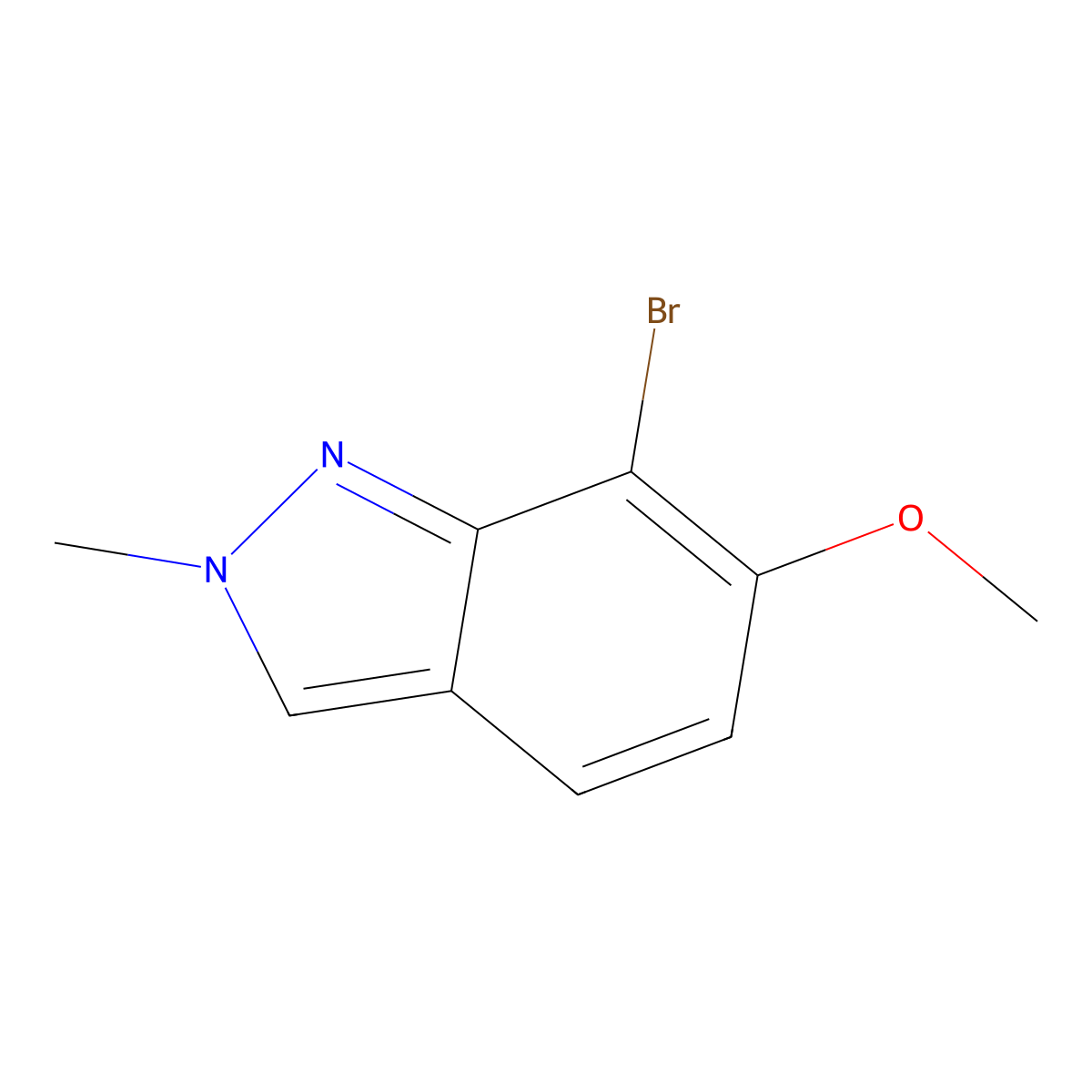 7-bromo-6-methoxy-2-methyl-2H-indazole molecular structure, CAS 2921739-49-1